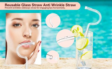 2pcs Glass Drinking Straws, Reusable <strong>Anti Wrinkle Straw</strong> Resistant Transparent No <strong>Wrinkle</strong> Straws with Cleaning Brush, 2/5 Inch Flute Style <strong>Straw</strong> for Engaging Lips Horizontally : Amazon. . Anti wrinkle straw